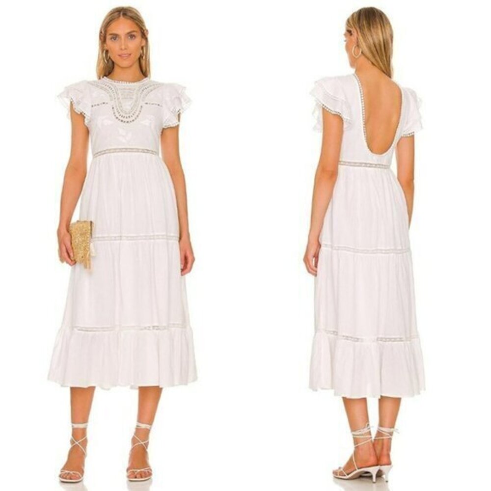 Tularosa Claudette Midi Dress - White